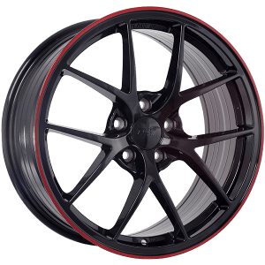 DAI Wheels SKY 18x8.0 +40 Offset Gloss Black - Red Line – 5x114.3
