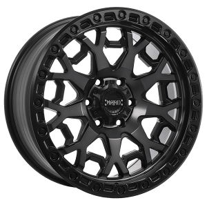 Ruffino HARD MIDNIGHT 17x9.0 0 Offset Satin Black - Machined Face - Smoked Clear – 5x127