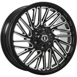 TIS Wheels 553 20x9.0 +18 Offset Gloss Black - Milled Edge – 6x135/6x139.7