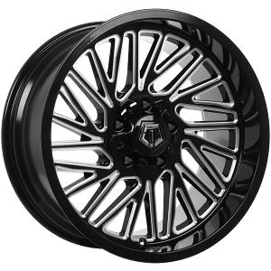 TIS Wheels 553 20x10.0 -12 Offset Gloss Black - Milled Edge – 5x127/5x139.7