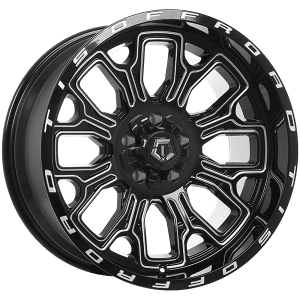 TIS Wheels 560 20x10.0 -19 Offset Gloss Black - Milled Edge – 5x114.3/5x127