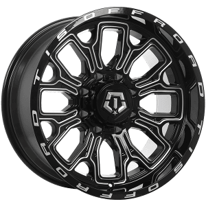 TIS Wheels 560 20x10.0 -19 Offset Gloss Black - Milled Edge – 8x170