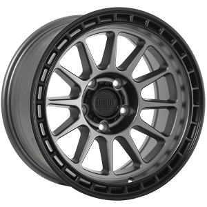 Ruffino HARD MOJAVE 17x8.5 -6 Offset Satin Gray - Black Lip – 5x127