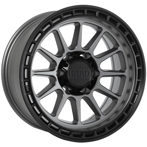 Ruffino HARD MOJAVE 17x8.5 -6 Offset Satin Gray - Black Lip – 6x139.7