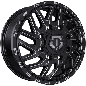 TIS Wheels 544 20x8.2 +127 Offset Gloss Black - Milled Edge – 8x210