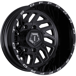 TIS Wheels 544 20x8.2 -198 Offset Gloss Black - Milled Edge – 8x210