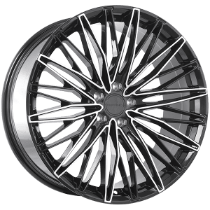 Ruffino STELLARE 20x9.0 +35 Offset Gloss Black - Machined Face – 5x114.3