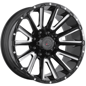 Forged Wheels XR110 22x10.0 -25 Offset Gloss Black - Milled Edge – 8x180