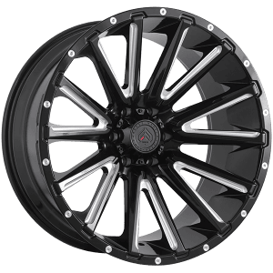 Forged Wheels XR110 22x10.0 -25 Offset Gloss Black - Milled Edge – 6x139.7