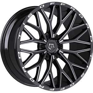 TIS Wheels 566 20x10.0 -24 Offset Gloss Black - Milled Edge – 6x135