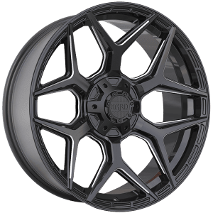 Ruffino HARD XPLORER 22x9.5 +15 Offset Gloss Black - Milled Edge – 6x135/6x139.7