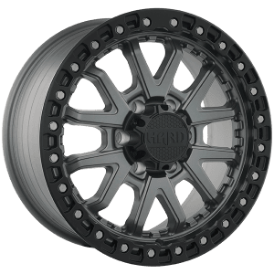 Ruffino HARD DUNE 18x8.5 +25 Offset Satin Gray - Black Lip – 6x135