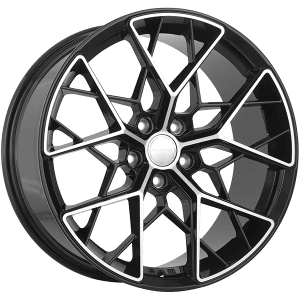 Ruffino CORSA 16x7.0 +40 Offset Gloss Black - Machined Face – 5x114.3