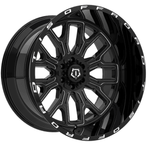 TIS Wheels 560 20x10.0 -25 Offset Gloss Black - Milled Edge – 6x135/6x139.7