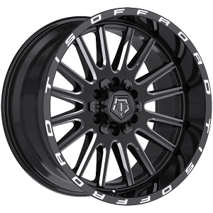 TIS Wheels 567 20x10.0 -25 Offset Gloss Black - Milled Edge – 6x135/6x139.7