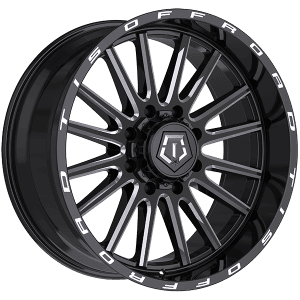 TIS Wheels 567 22x10.0 -19 Offset Gloss Black - Milled Edge – 8x180