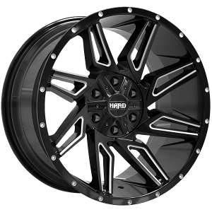 Ruffino HARD VOODOO 20x10.0 -12 Offset Gloss Black - Milled Edge – 6x135/6x139.7